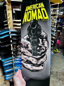 American Nomad: Gun Shovel-Nose Deck 9.1"x32.5" HAND-PAINTED