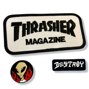Trasher Embroidered Patches & Pins