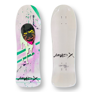 Dogma 2 Deck ONE-OF-A-KIND 9.5”x30.5” (Cream/Pink Glow-1) HAND PAINTED