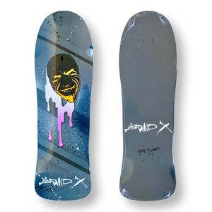 Dogma 2 Deck ONE-OF-A-KIND 9.5”x30.5” (Grey/Fluoro-1) HAND PAINTED