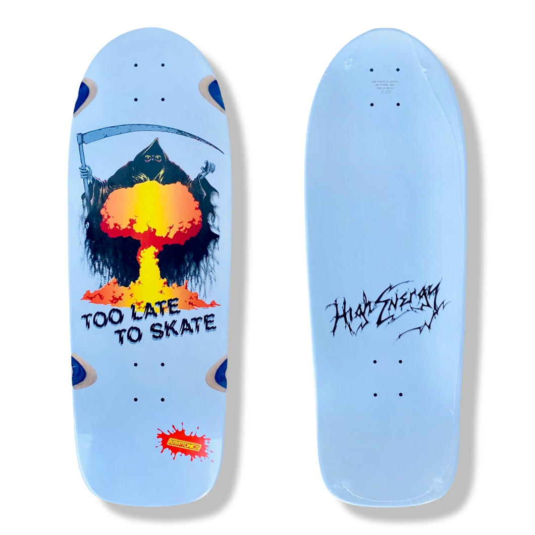 Too Late To Skate Pig Deck 10”x30” HAND-PAINTED