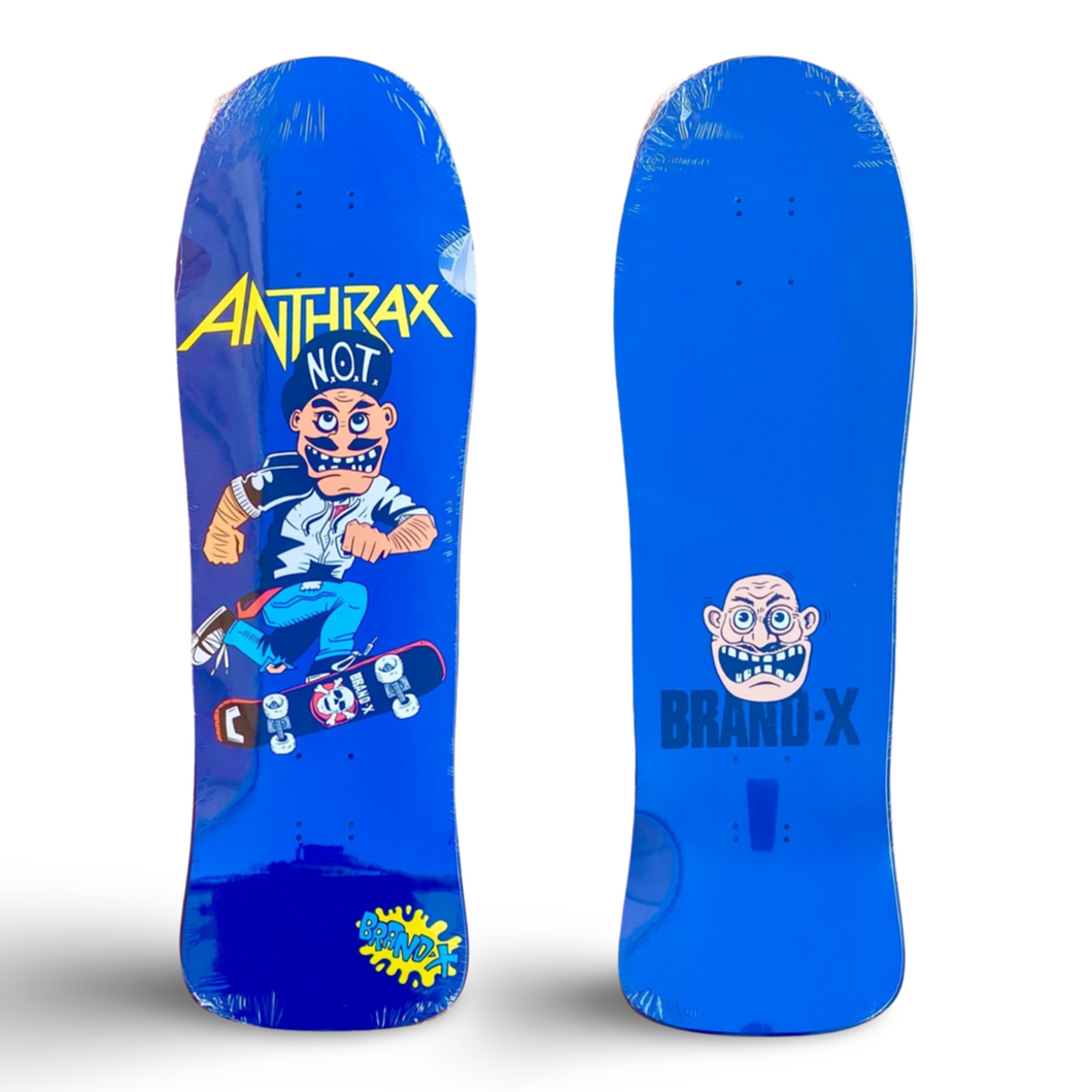 Anthrax Prototype NOT MAN Skater BLUE Deck 9.5