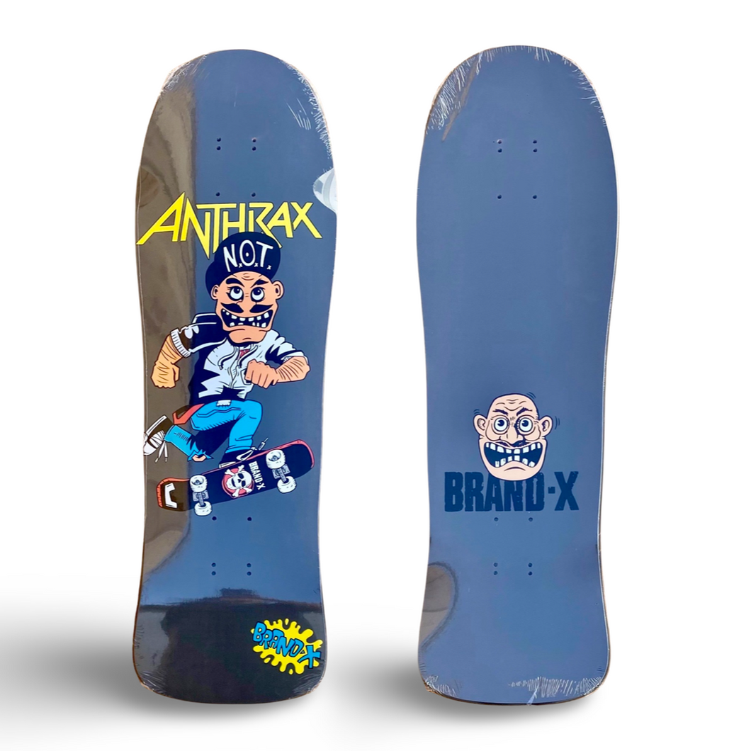 Anthrax NOT MAN Skater Grey Deck 9.5