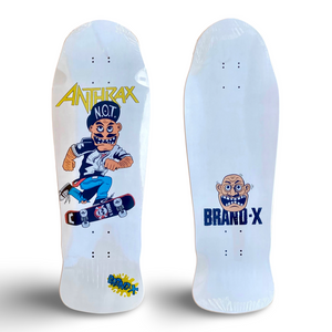 Anthrax NOT MAN Skater White Denny Deck 10.25”x31”