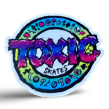 Load image into Gallery viewer, Toxic Skates Sticker 4” CLEAR-BACK
