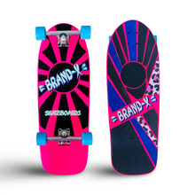 Load image into Gallery viewer, First Light (Pink) 10”x30” HAND PAINTED (1 of 5) COMPLETE SKATEBOARD
