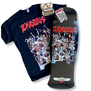 Exodus "Mosh Pit Killer" Deck, Shirt, Wheels & Sticker COMBO PACK