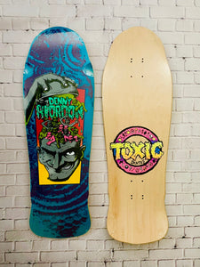 Denny Men-in-the-Head TEAL Deck 10.25”x31” HAND PAINTED