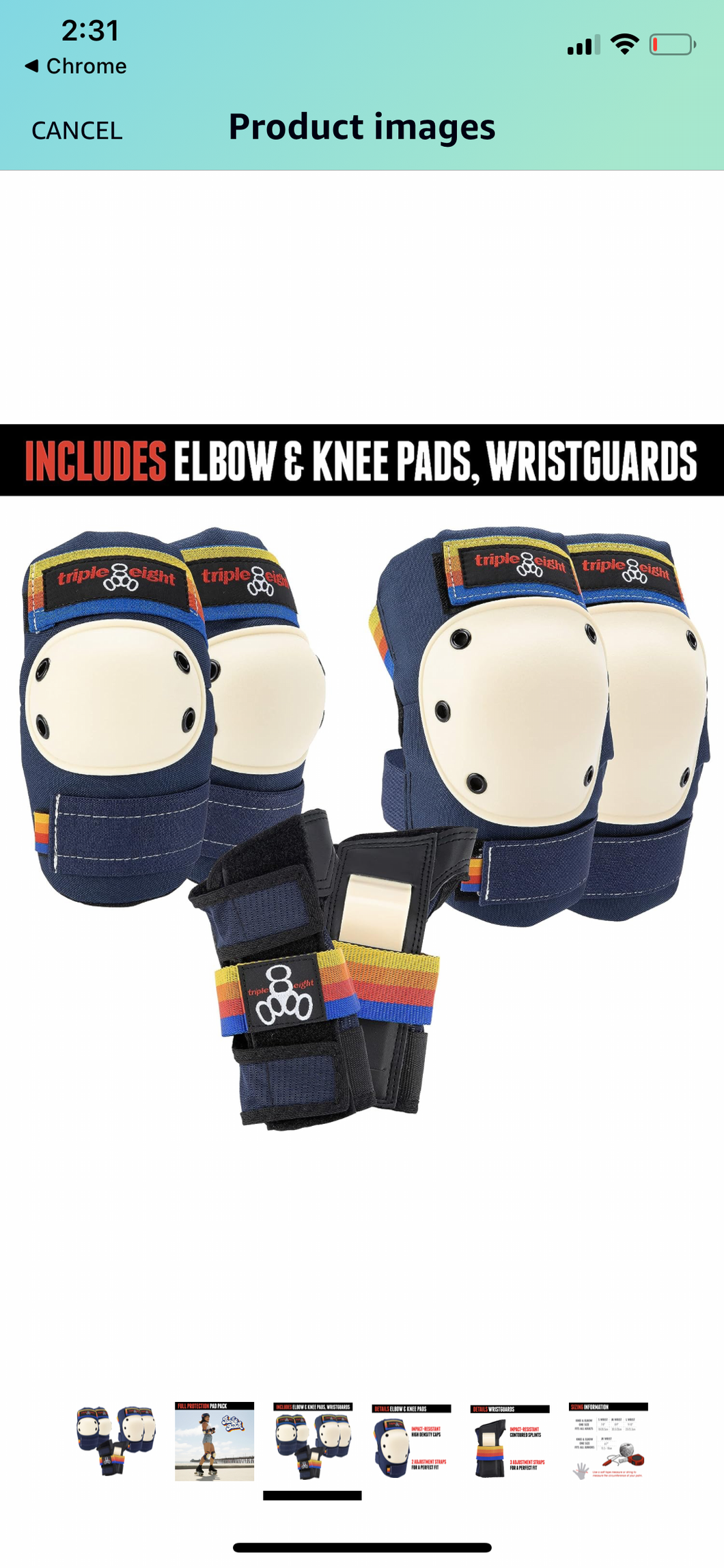 Triple 8 Pads Safety Pads (SIX PACK SET)
