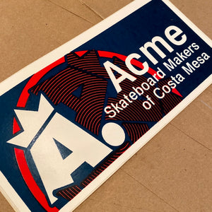 VINTAGE 6” Acme Skate Sticker