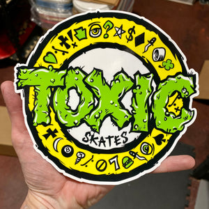 Team Toxic Round Sticker LARGE 6”