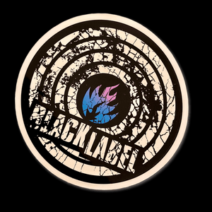 Black Label (blue) VINTAGE Sticker 4”