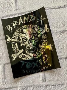 Brand-X-Toxic Molder Metallic Sticker 4”