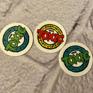 Team Toxic 1” Tiny Round Stickers (pack of 3)