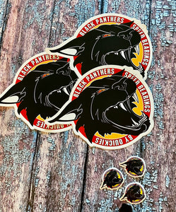Black Panthers VINTAGE Sticker 9”