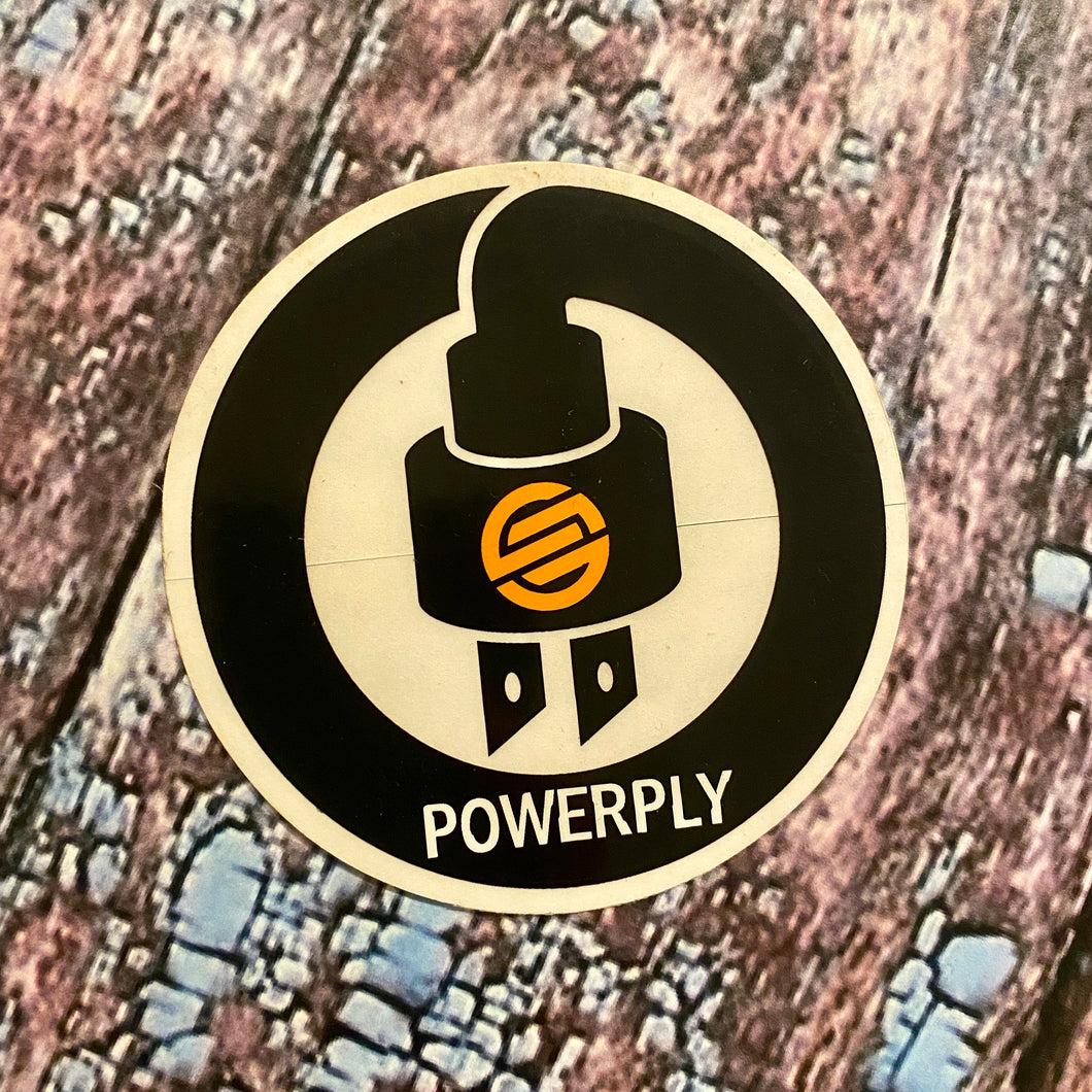 VINTAGE PowerPly Stickers 3”